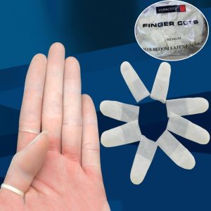 Bao Ngón Tay Cao Su Nhám Không Đai Chống Tĩnh Điện Chống Trượt Finger Cots Túi 800 Cái - Loại Dùng Một Lần