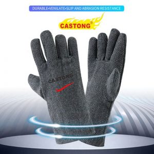 Găng Tay Thợ Hàn Castong Làm Bằng Sợi Cotton + Para-aramid Chống Cháy Tiêu Chuẩn CE EN388 AND EN407