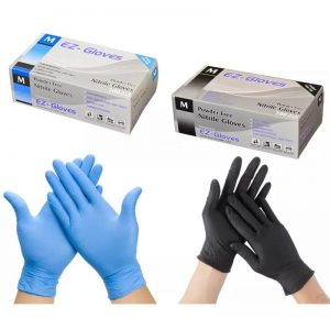 Găng Tay Y Tế K Bột Nitrile EZ Glove Màu Xanh