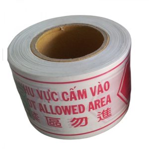 Cuộn Rào Công Trình Trắng Đỏ Ngang 8cm Dài 100m