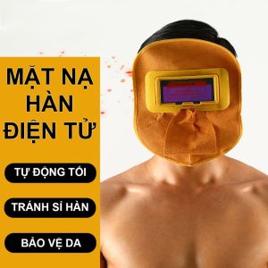 Mặt Nạ Hàn Điện Tử Da Bò Thật Chống Cháy -  Mặt Nạ Hàn Điện Tử Bằng Da