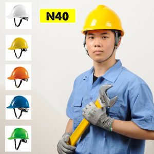 Nón Bảo Hộ Giá Rẻ N40 Làm Từ Nhựa HDPE Cực Nhẹ, Có Khóa Núm Vặn Hiện Đại - Hỗ Trợ In Nhãn Mác Lên Sản Phẩm SLL